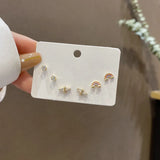 925 Silver Pearl Ball Stud Earrings for Women Girls