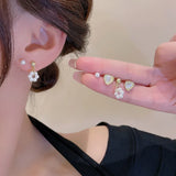 925 Silver Pearl Ball Stud Earrings for Women Girls