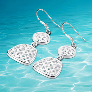 925 Silver Gourd Earrings Mesh Design Party Jewelry Gift