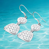 925 Silver Gourd Earrings Mesh Design Party Jewelry Gift