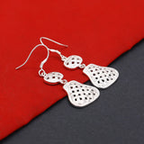 925 Silver Gourd Earrings Mesh Design Party Jewelry Gift