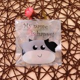 100pcs Happy Cat and Pink Pig Self Adhesive Pouches Cookies Package