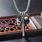 Baseball Cap Pendant Stainless Steel Necklace for Women Girls Birthday Gift