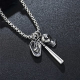 Baseball Cap Pendant Stainless Steel Necklace for Women Girls Birthday Gift