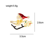 Christmas Rhinestone Brooch Pin for Clothing Bags Hat