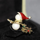 Christmas Rhinestone Brooch Pin for Clothing Bags Hat