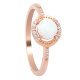 Pink Fire Opal Zircon Champagne Ring For Women
