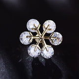 Snowflake Brooch Personality Anti-lighting Buckle Dress Accessories