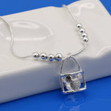 925 Sterling Silver Mickey Handbag Anklets Beach Barefoot Sandals