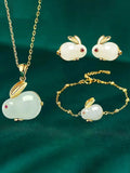 Rabbit Pendant Bracelet Necklace for Women Men Adjustable Bracelets