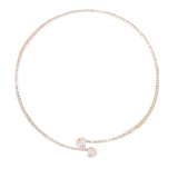 Rhinestone Heart Collar Choker Necklace for Women
