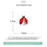 7-Star Ladybug Brooch Pin Red Enamel Insect Creative Fun Small Brooch