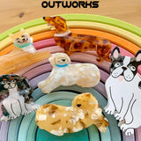 Dog Acrylic Hair Pins Geometric Hair Clamp Grab Hair Styling Hair Clips