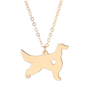 Irish Setter Dog Pendant Choker Necklace for Women
