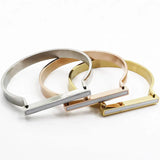 Stainless Steel Horseshoe Charm Bangle Bracelet Couple Jewelry