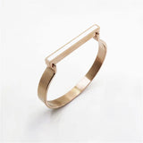 Stainless Steel Horseshoe Charm Bangle Bracelet Couple Jewelry