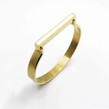 Stainless Steel Horseshoe Charm Bangle Bracelet Couple Jewelry