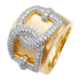 D-shaped CZ Stackable Rings Women Jewelry Accessories