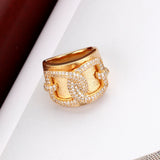 D-shaped CZ Stackable Rings Women Jewelry Accessories