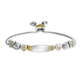 Mom/Daughter Heart Butterfly Name Bracelets Set