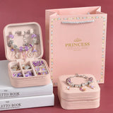 DIY Christmas Jewelry Children's Toy Making Charm Bracelet Set Gift Necklaces
