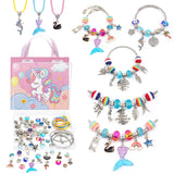 DIY Christmas Jewelry Children's Toy Making Charm Bracelet Set Gift Necklaces