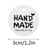 100 Round Brown Card Packing Labels with Hemp Rope