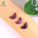 DIY Women Gift Moon Purple Beads 25pcs 22mm Purple Bead Natural Stone Jewelry