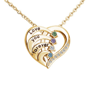 Heart-shaped Pendant Gemstone Birthstone Necklace