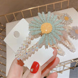 Daisy Jewelry Hair Clips Hair Claw Clip Flower Hair pins Barrette Women Summer
