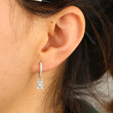 925 Silver Dangle Earrings with CZ Stones