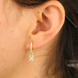 925 Silver Dangle Earrings with CZ Stones