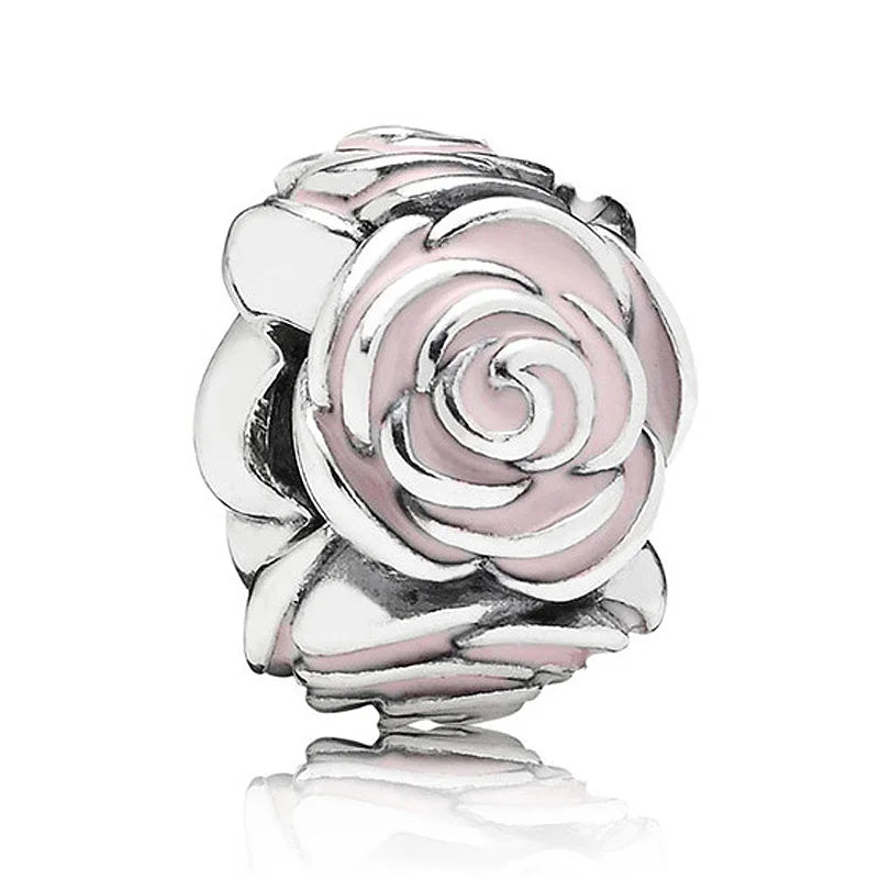 Daisy & Heart Butterfly Spacer Charm 925 Silver Beads for Bracelet DIY