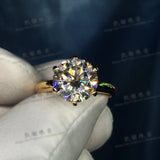 Yellow Allergy Tibetan Silver Ring High Cubic Zirconia Wedding Band