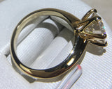 Yellow Allergy Tibetan Silver Ring High Cubic Zirconia Wedding Band