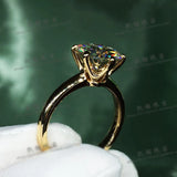 Yellow Allergy Tibetan Silver Ring High Cubic Zirconia Wedding Band