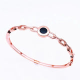 14K Rose Enamel Bracelet for Women 585 Purple High Sense Jewelry