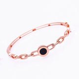 14K Rose Enamel Bracelet for Women 585 Purple