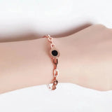 14K Rose Enamel Bracelet for Women 585 Purple