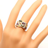 Austrian Crystal Silver Ring Classic Jewelry Party Gift For Woman