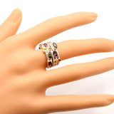 Austrian Crystal Silver Ring Classic Jewelry Party Gift For Woman