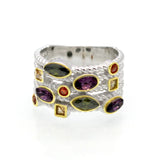 Austrian Crystal Silver Ring Classic Jewelry Party Gift For Woman