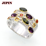 Austrian Crystal Silver Ring Classic Jewelry Party Gift For Woman