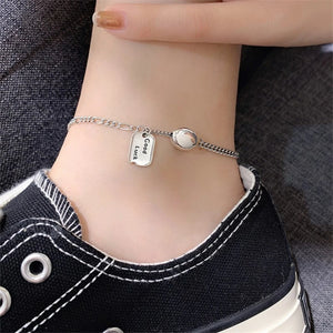 Good Luck Bean Ankle Bracelet 925 Sterling Silver Boho Jewelry Women
