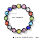 Hematite Beads Cat Eye Stone Bracelet Luck Prosperity