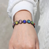 Hematite Beads Cat Eye Stone Bracelet Luck Prosperity
