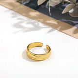 Vintage Round CZ Yin Yang Chunky Ring Female Wedding Jewelry