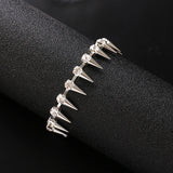 Rhinestone Charm Rivet Bracelet Bling Crystal Link Chain Jewelry