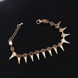 Rhinestone Charm Rivet Bracelet Bling Crystal Link Chain Jewelry