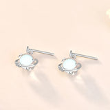 Moonstone Planet Drop Earrings Woman Style Party Gift